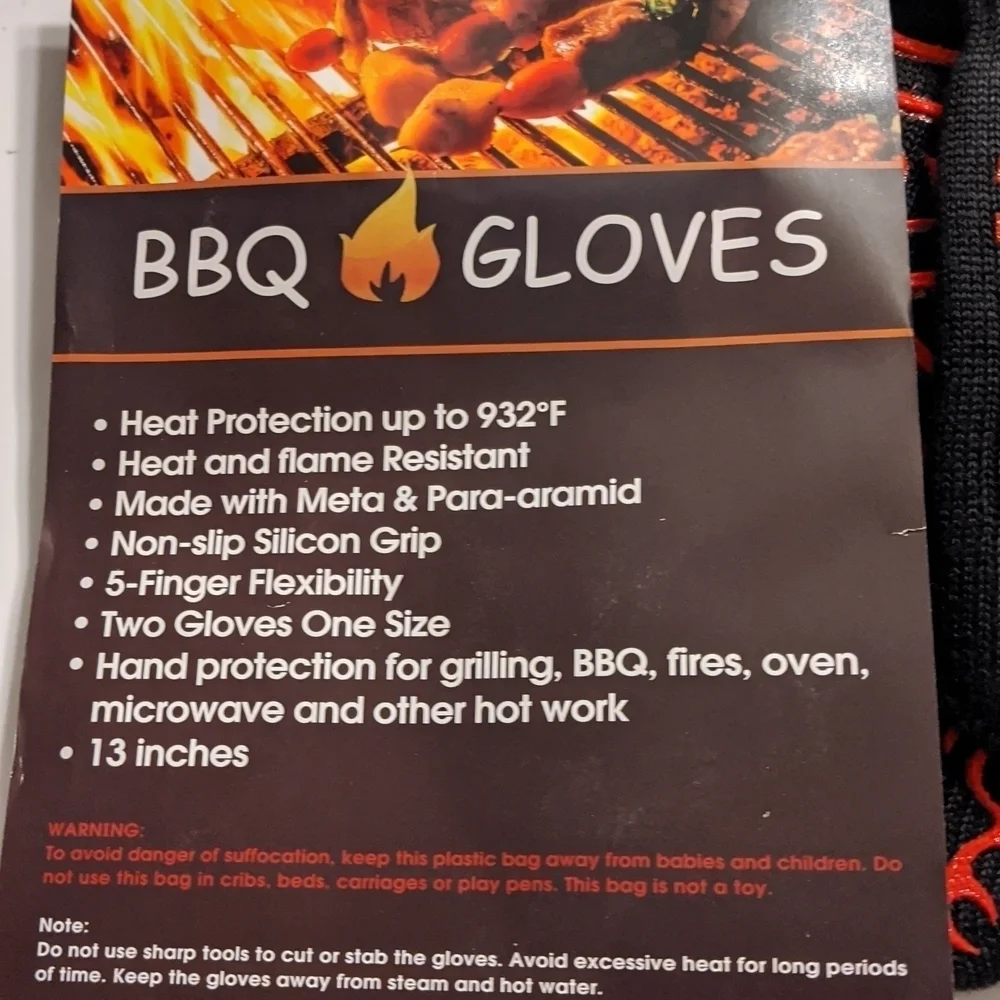Kojin Summer Grilling Barbecue BBQ Essentials Kit Gloves Brush Meat Claw…